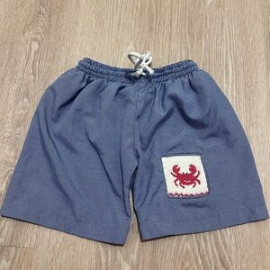 Castles and Crowns Smocked Patch Crab Swim Trunks